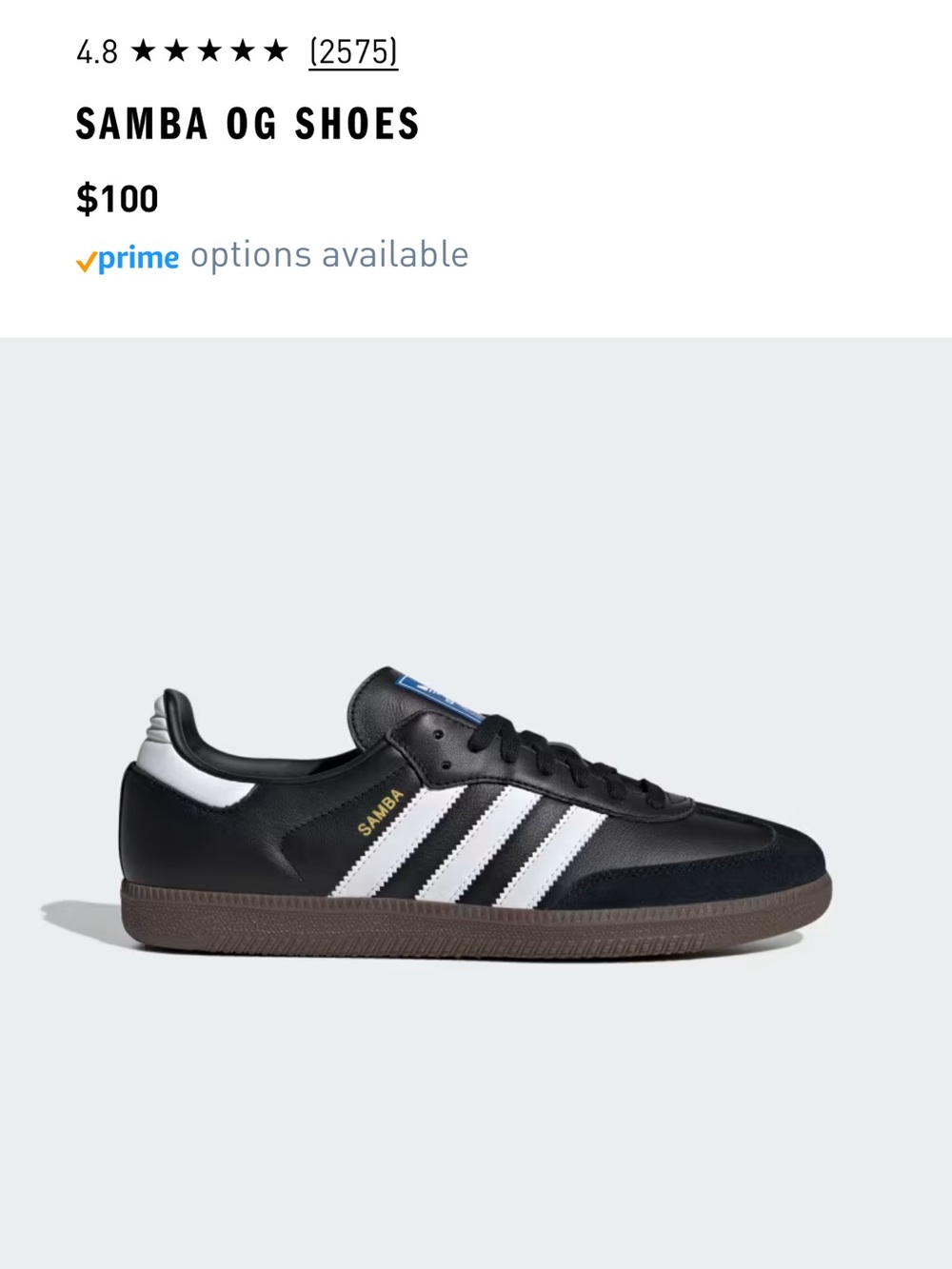 Adidas Sambas, size 7
